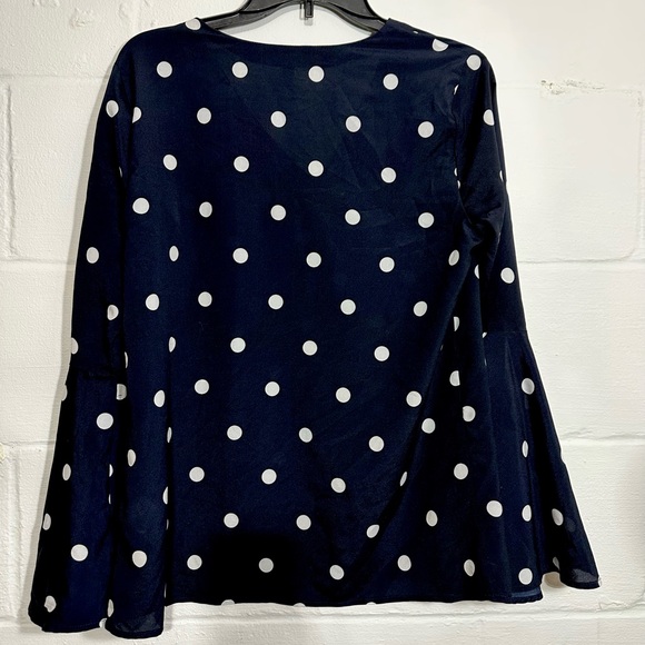 Banana Republic Polka Dot Long Sleeve Stylish Tops Size Medium - Picture 7 of 12